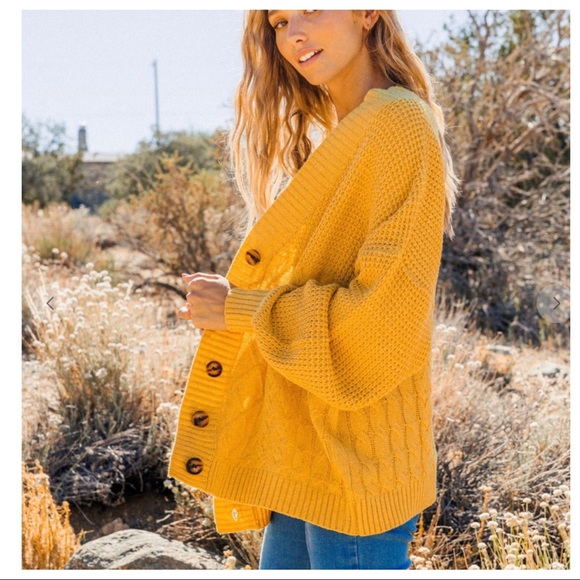 #37 Boho Chic Stylish V Neck Button Down Knit Cardigan - Picture 5 of 5